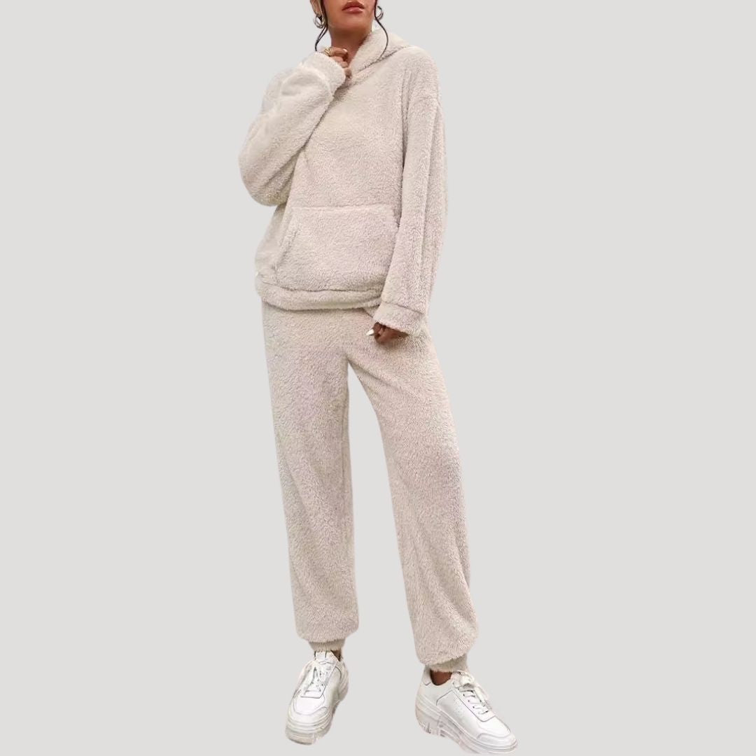 Lilian | Damen Frühlings Cozy Kapuzen-Loungewear-Set