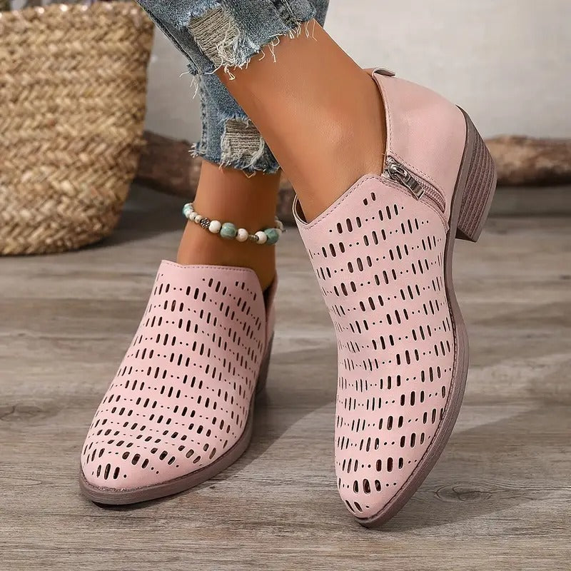 Monika | Damen Frühlings Atmungsaktive Cutout Stiefeletten