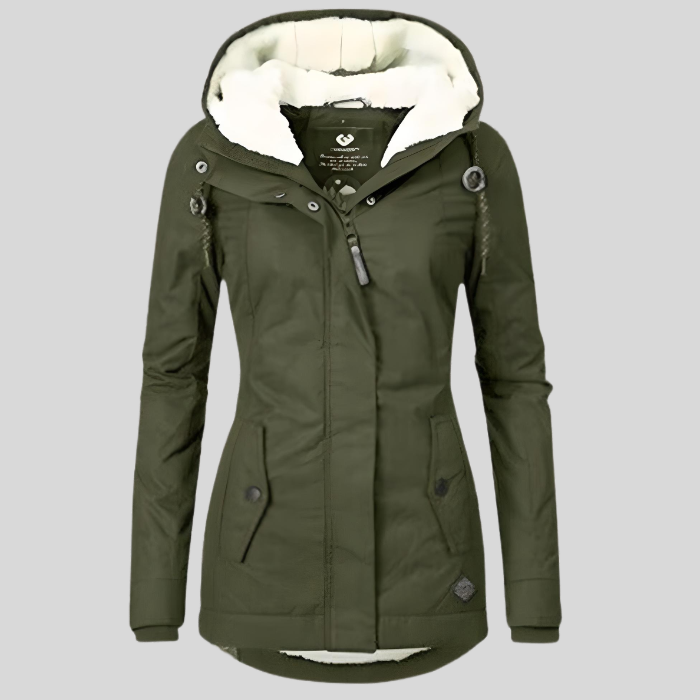 Gabriela | Damen Winterjacke mit Kapuzenfutter