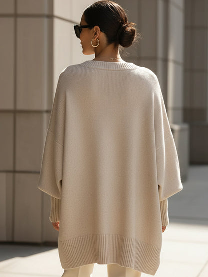 Sandra | Damen Eleganter Oversized Pullover