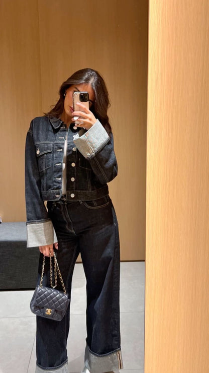 Anja | Damen Frühlings-Set mit Cropped-Jacke und Hose