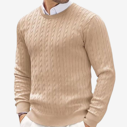 Elias | Herren Zopfmuster Langarm Pullover