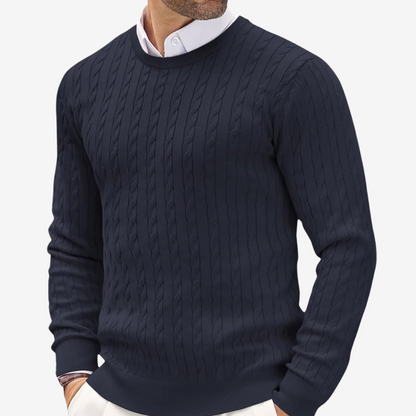 Elias | Herren Zopfmuster Langarm Pullover