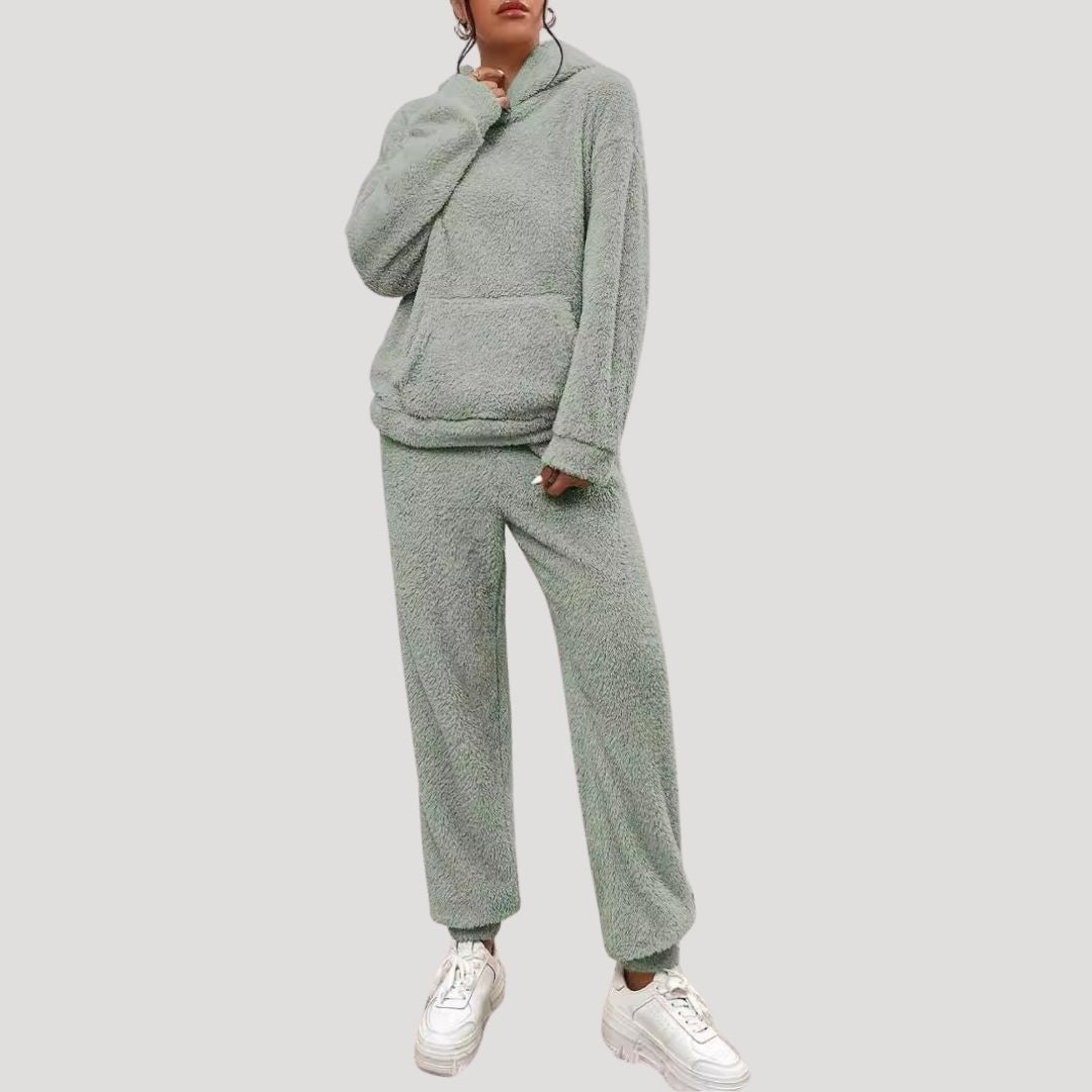 Lilian | Damen Frühlings Cozy Kapuzen-Loungewear-Set