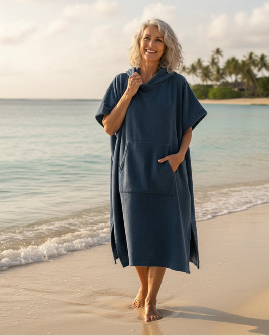 Helga | Damen Sommer Strand Poncho Kleid