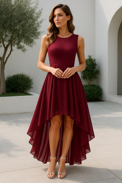 Jana | Damen High-Low Kleid für Hochzeitsgäste