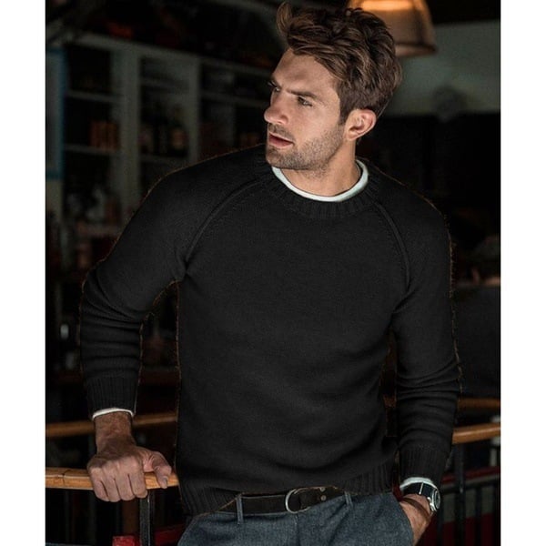 Bruno | Herren Langarm Rundhals Pullover