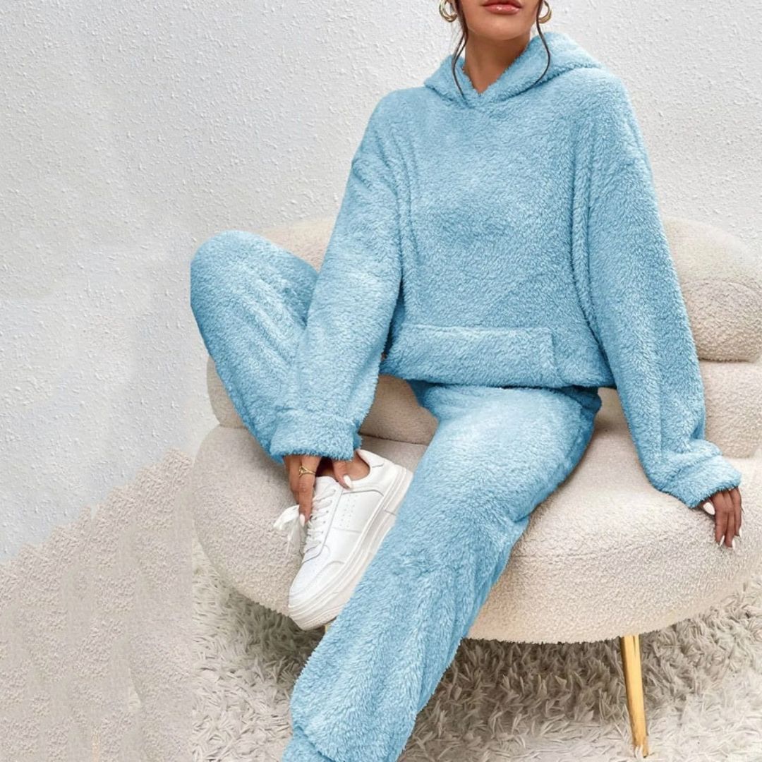 Lilian | Damen Frühlings Cozy Kapuzen-Loungewear-Set