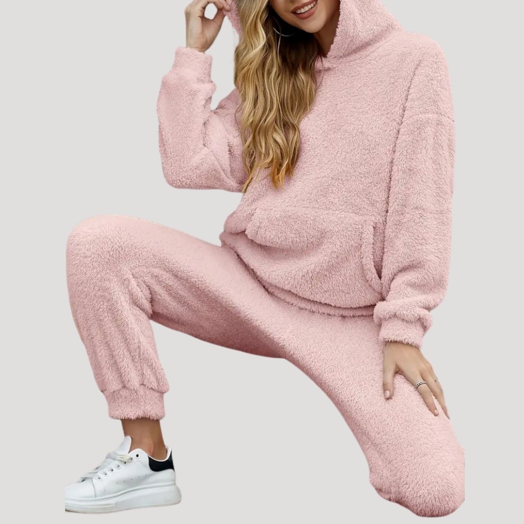 Lilian | Damen Frühlings Cozy Kapuzen-Loungewear-Set