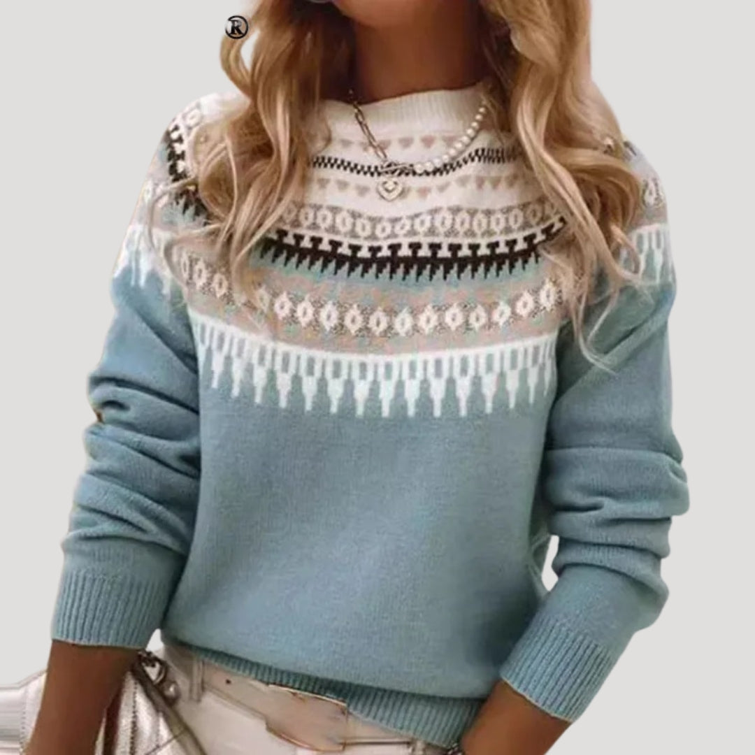 Kirsten | Damen Frühlings Fair-Isle-Strickpullover