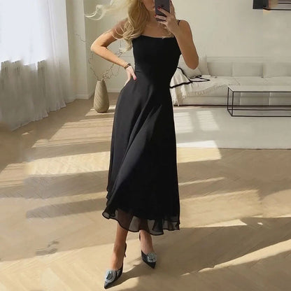 Jasmin | Damen Quadrat Midi Kleid für Hochzeitsgäste