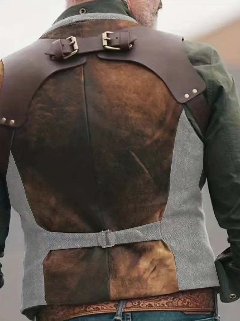 Jakob | Herren Weste im Western-Stil mit Harness-Design