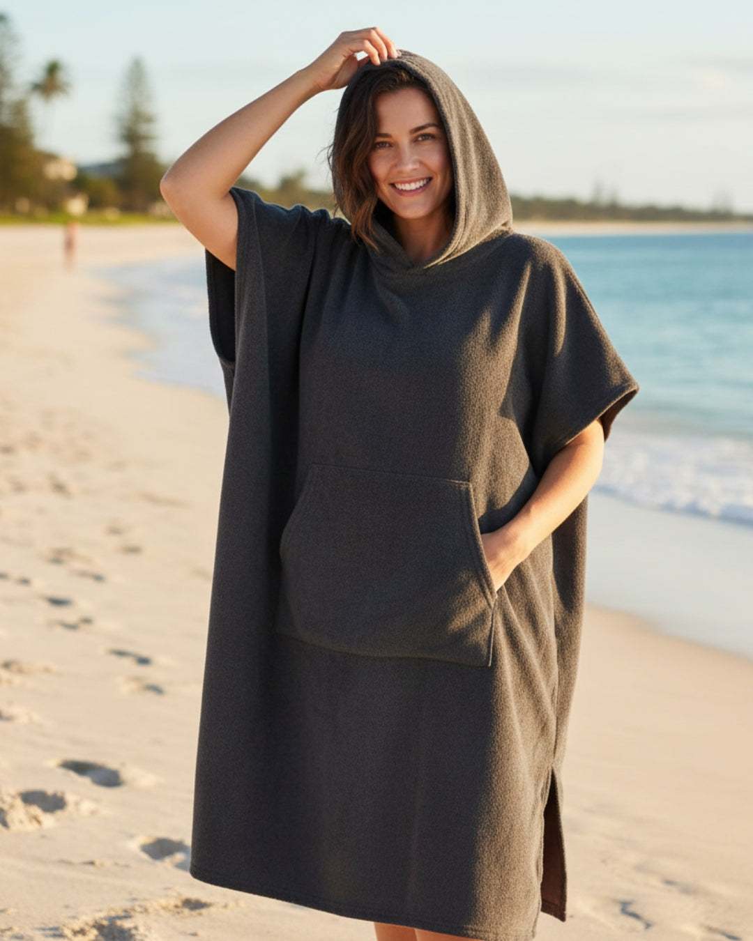 Helga | Damen Sommer Strand Poncho Kleid