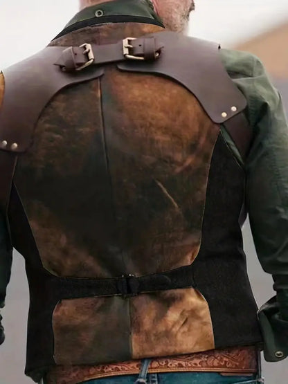 Jakob | Herren Weste im Western-Stil mit Harness-Design