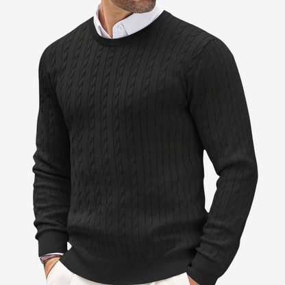 Elias | Herren Zopfmuster Langarm Pullover