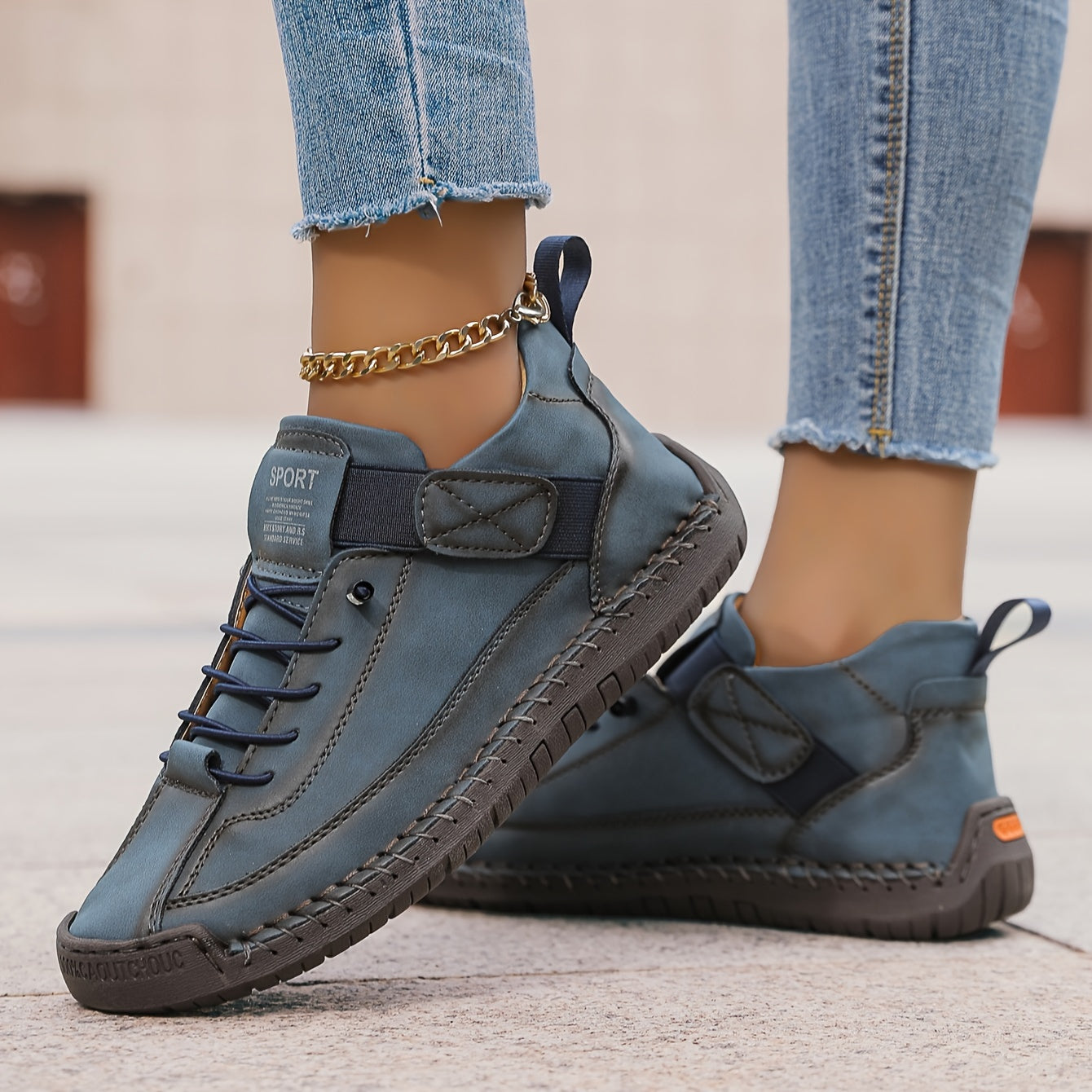 Leonie | Damen Lässige Schnürplattform-Sneaker