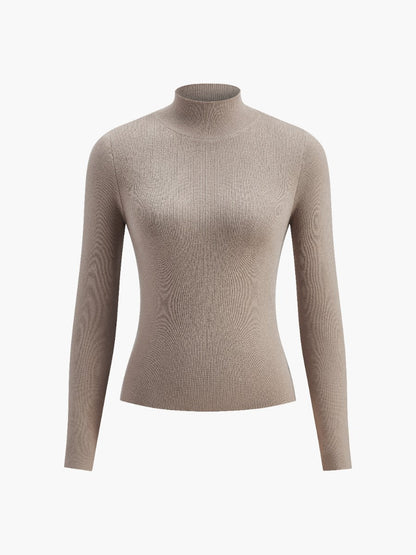 Tanja | Damen Frühlings Bequemes Mock-Neck Top