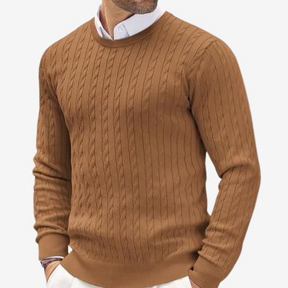 Elias | Herren Zopfmuster Langarm Pullover