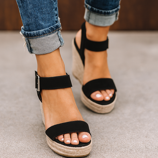 Gabriela | Damen Frühlings Open-Toe Wedge Sandalen