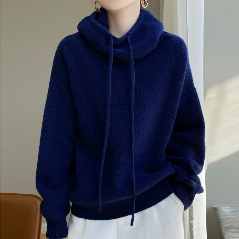 Selina | Damen Oversize Kapuzen Strickpullover