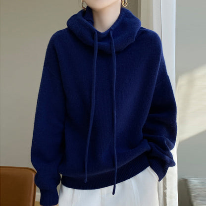 Selina | Damen Oversize Kapuzen Strickpullover