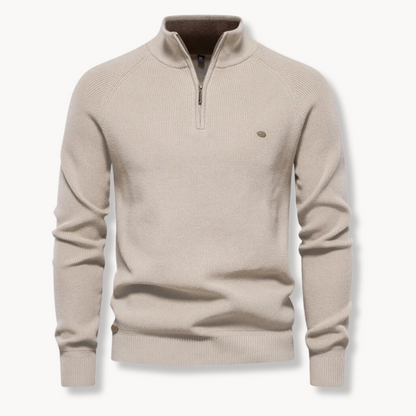 Ronnie | Herren Frühlings Zip-Kragen Langarm Pullover