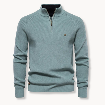 Ronnie | Herren Frühlings Zip-Kragen Langarm Pullover