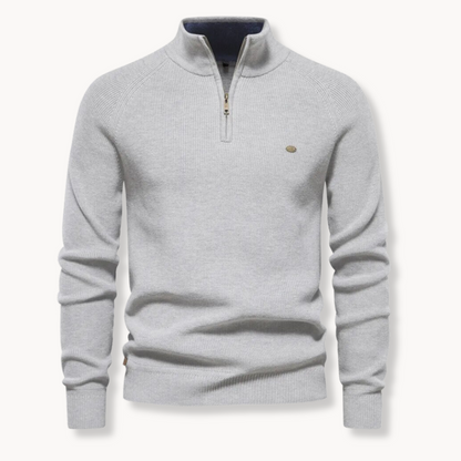 Ronnie | Herren Frühlings Zip-Kragen Langarm Pullover
