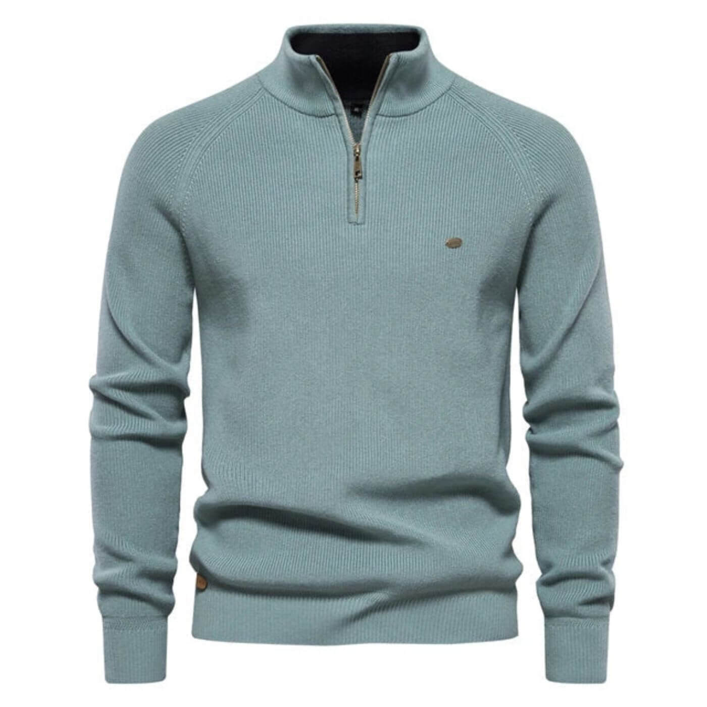 Christoph | Herren Zip-Kragen Langarm Pullover