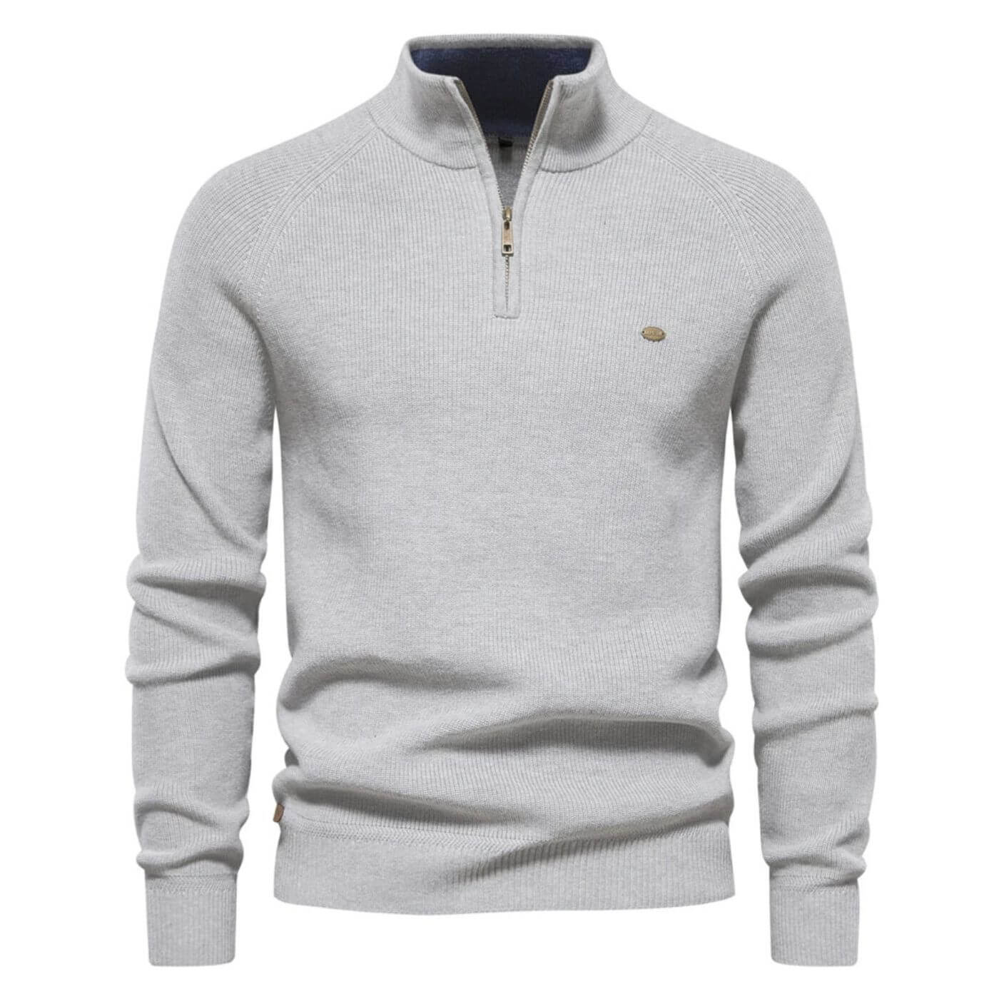 Christoph | Herren Zip-Kragen Langarm Pullover