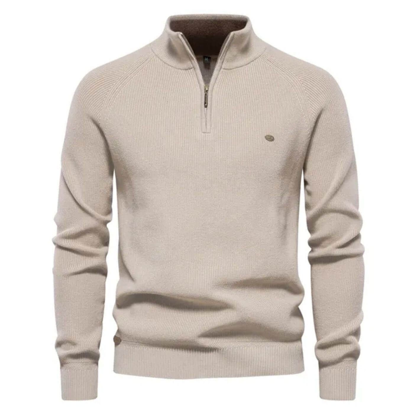 Christoph | Herren Zip-Kragen Langarm Pullover