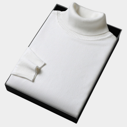 Jens | Herren Frühling Rollkragenpullover in Knallfarbe