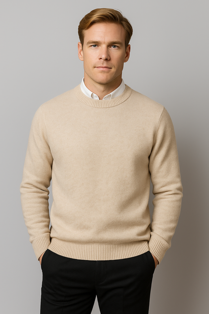 Joachim | Herren Frühling Klassischer Rundhals Pullover