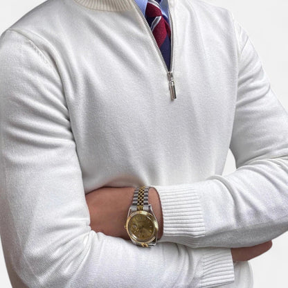 Johann | Herren Frühling Pullover mit Halbem Reißverschluss