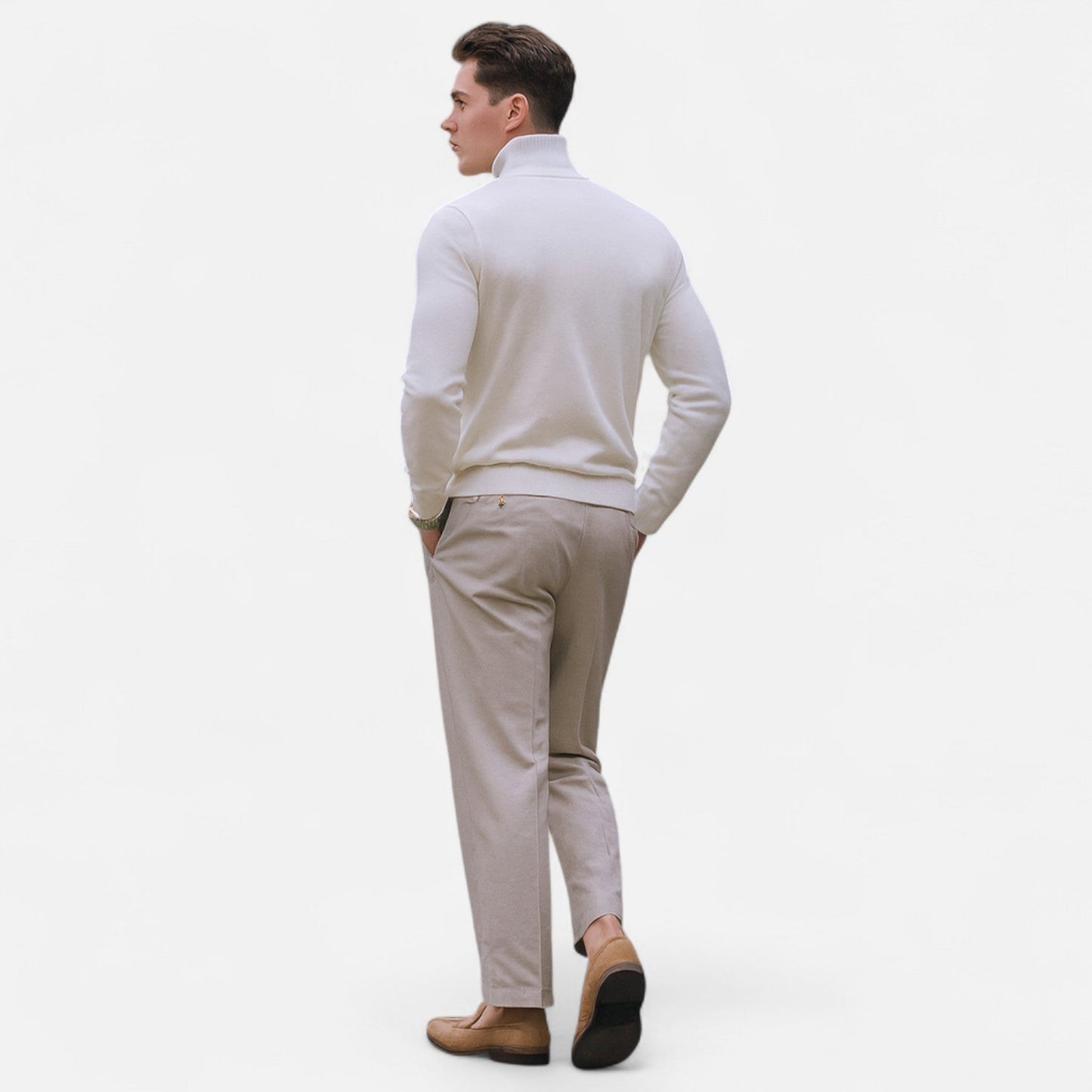 Johann | Herren Frühling Pullover mit Halbem Reißverschluss