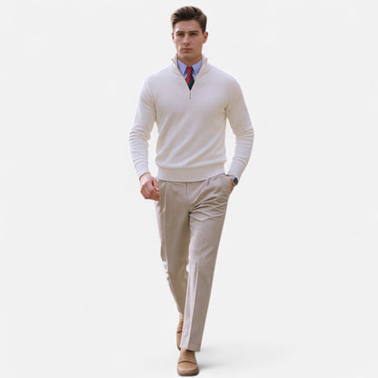 Johann | Herren Frühling Pullover mit Halbem Reißverschluss