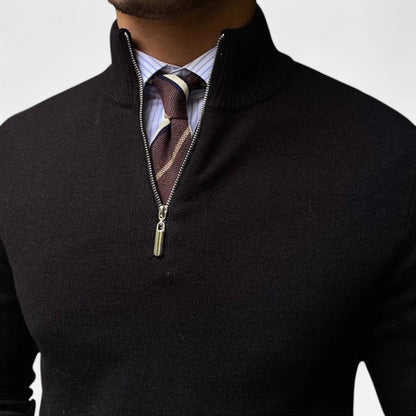 Johann | Herren Frühling Pullover mit Halbem Reißverschluss