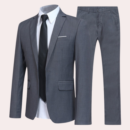 Florian | Herren Frühlings Formelles Slim-Fit Zweiteiliges Anzug-Set