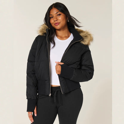 Jana | Warme Stilvolle Winter Kapuzenjacke für Damen