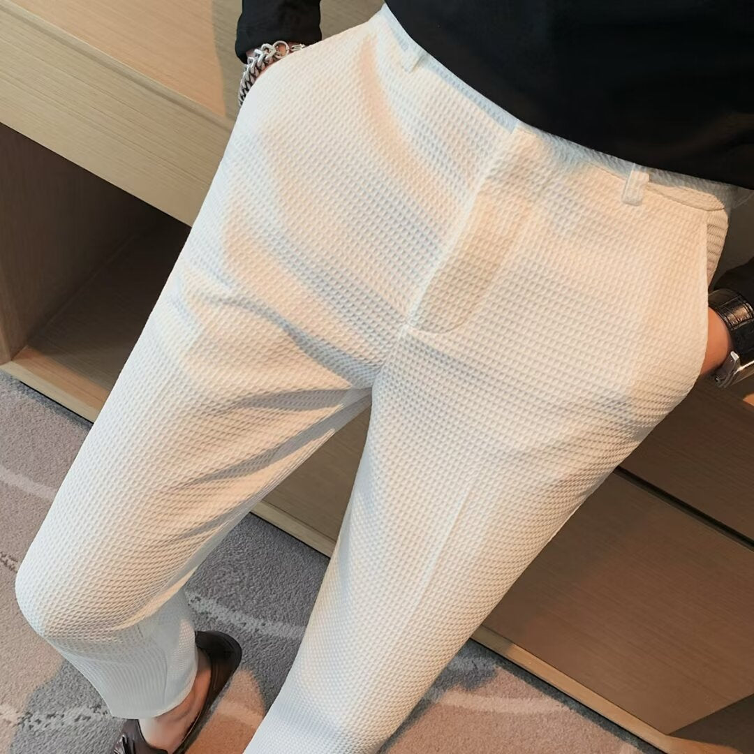 Benjamin | Herren Frühling Strukturierte Slim-Fit Hose