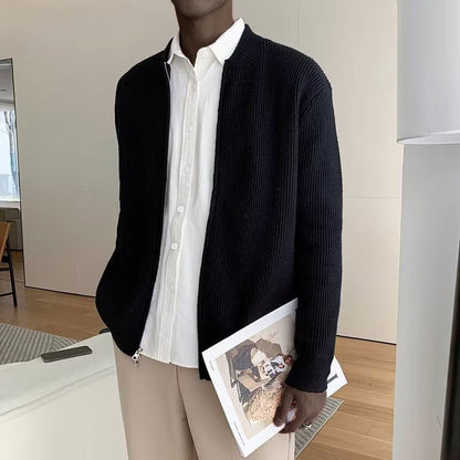Florian | Herren Frühlings Cleaner Cardigan Mit Reißverschluss