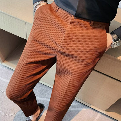 Benjamin | Herren Frühling Strukturierte Slim-Fit Hose