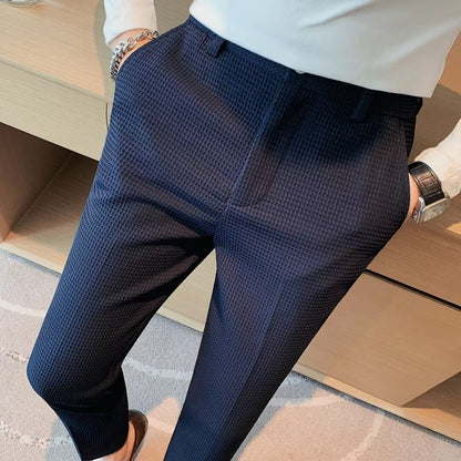 Benjamin | Herren Frühling Strukturierte Slim-Fit Hose