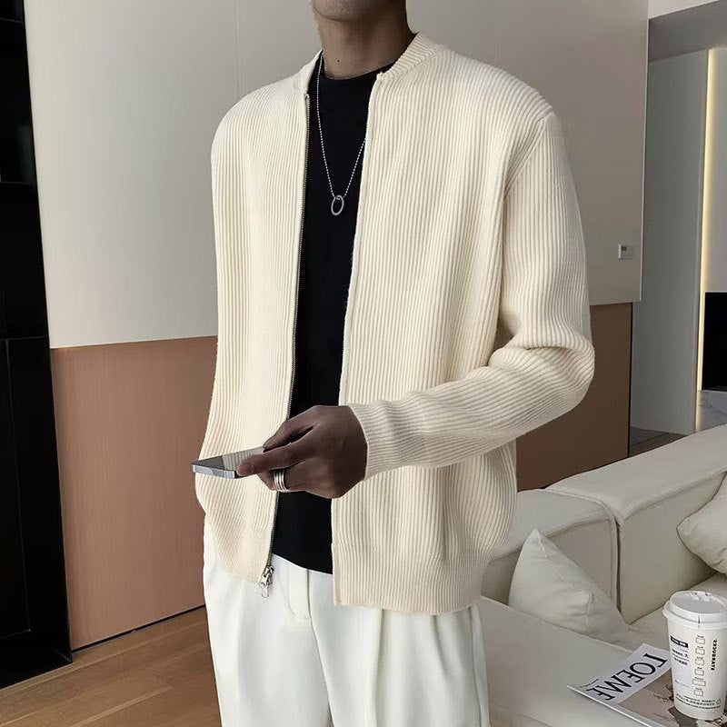 Florian | Herren Frühlings Cleaner Cardigan Mit Reißverschluss