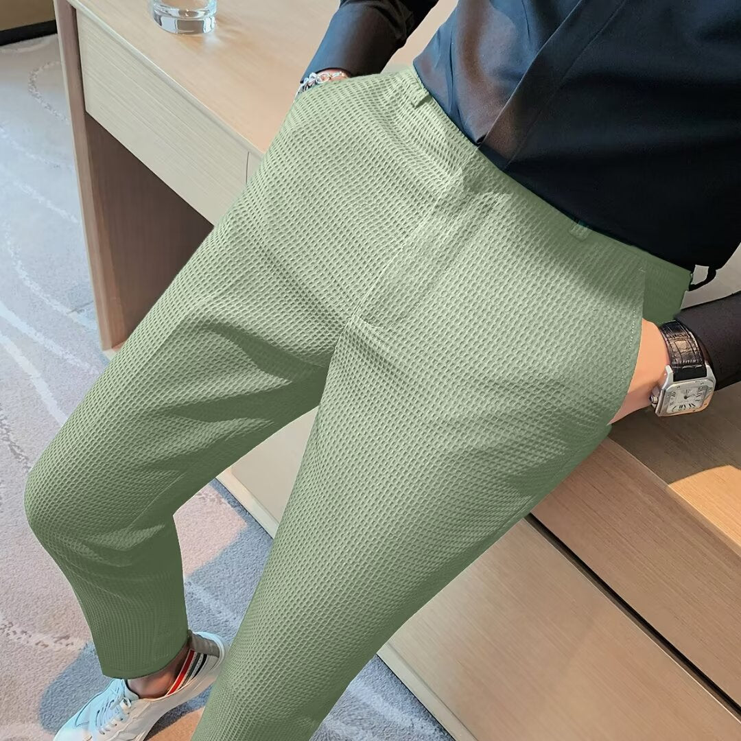 Benjamin | Herren Frühling Strukturierte Slim-Fit Hose