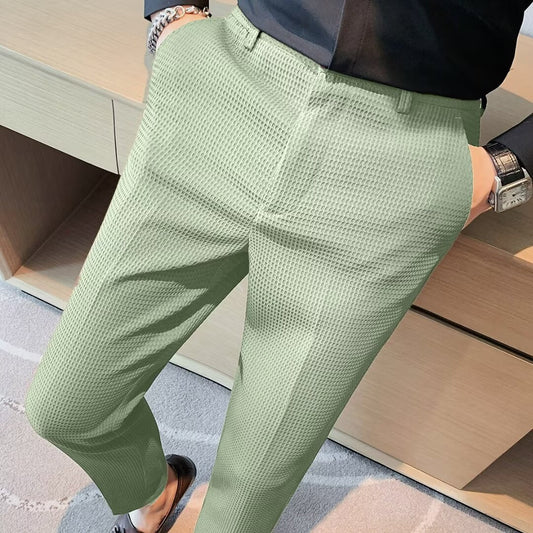 Benjamin | Herren Frühling Strukturierte Slim-Fit Hose