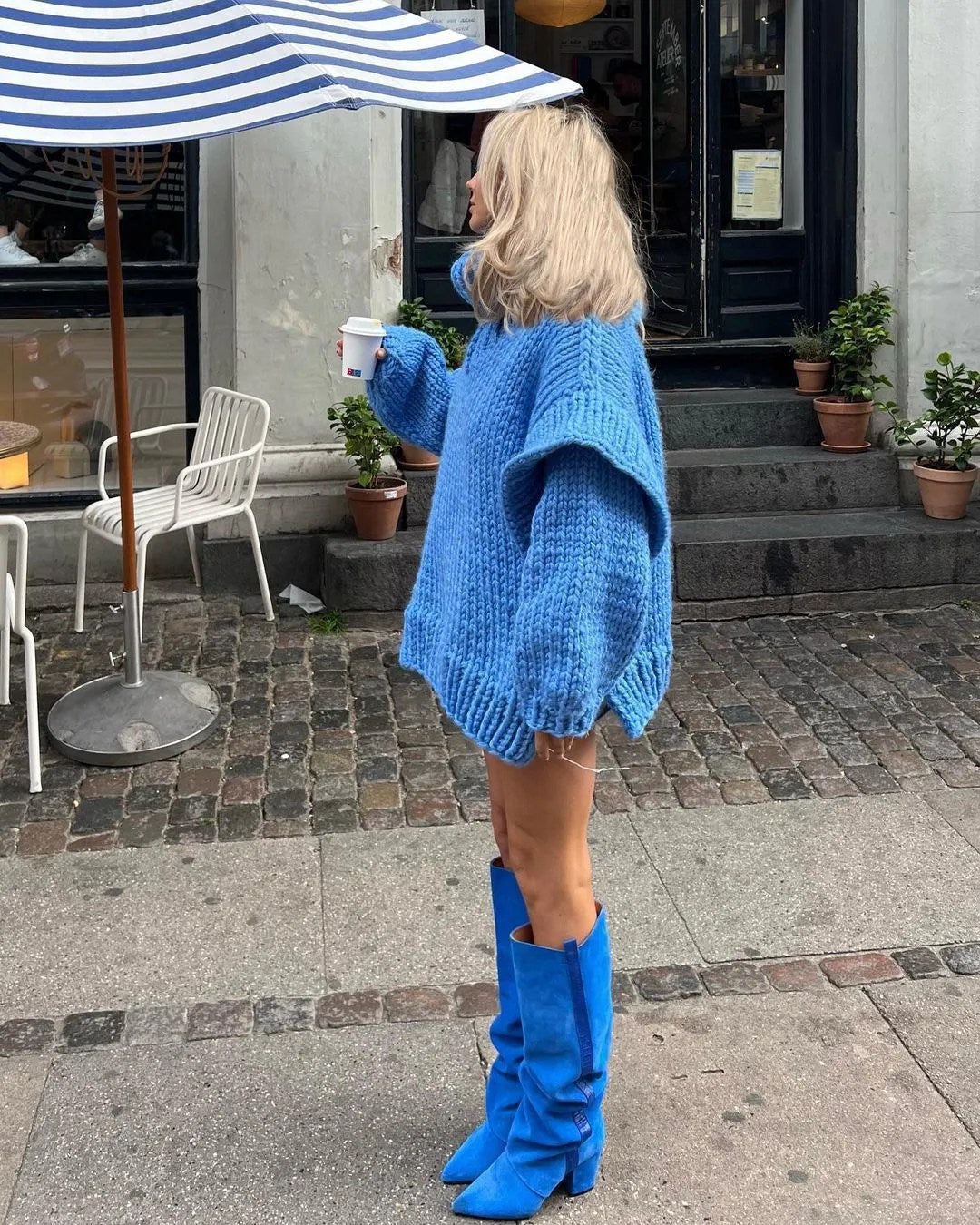 Renate | Damen Frühlings Oversize Strickkleid