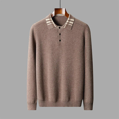Patrick | Herren Winter Klassischer Strick-Polopullover