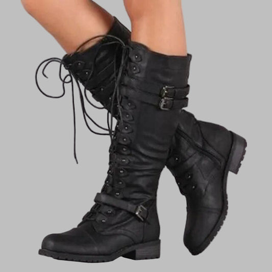 Gudrun | Damen Winter Schnür Combat Boots