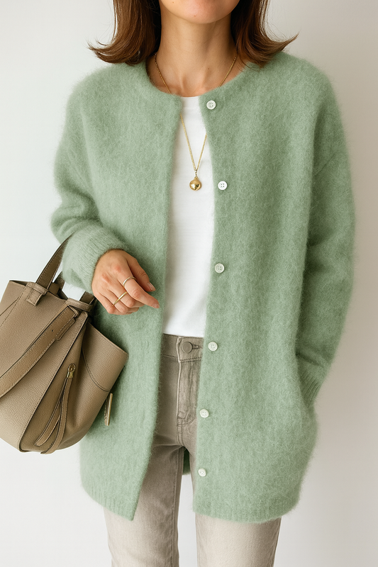 Carmen | Damen Frühling Oversized Langer Cardigan